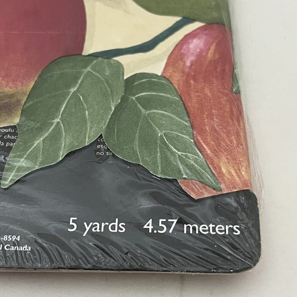 Imperial Wall Paper Border Sculpted Edge Vine Apple Fruit Border 5 Yards - Picture 10 of 16